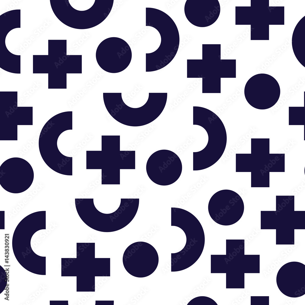 Obraz premium Seamless pattern in 90 80 style