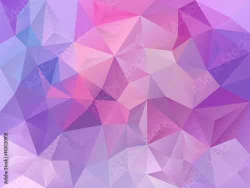 vector abstract irregular polygon background with a triangle pattern in pastel pink violet purple color