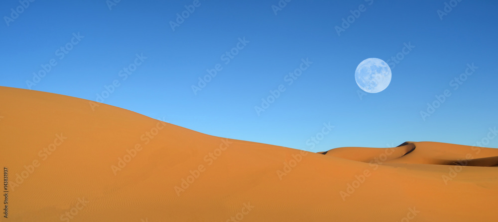 Fototapeta Beautiful sand dunes and blue sky