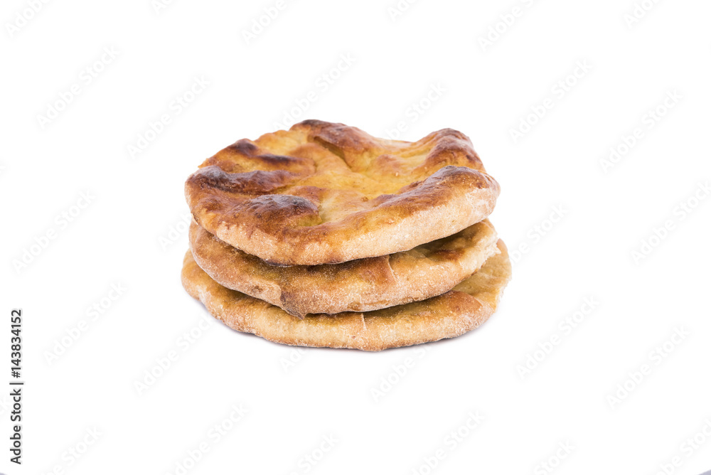 Potato pie on a white background, isolated Potato pie on a white background, isolated