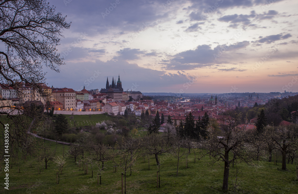Prague morning at springtime
