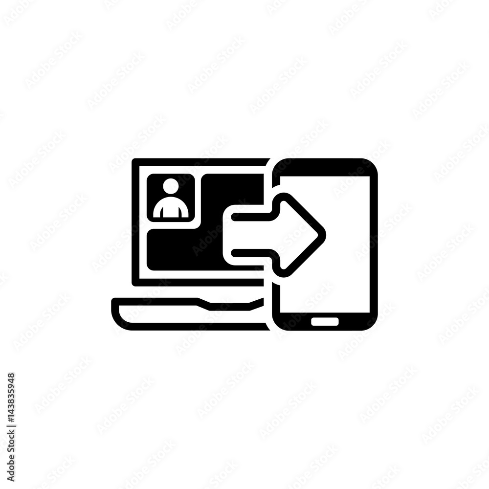 Synchronization Icon. Flat Design.