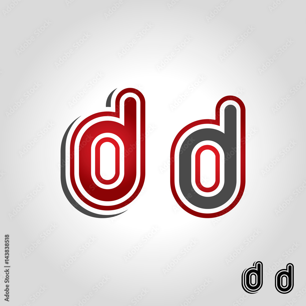 Letter d logo icon and symbol vector illustration stock vektorgrafik