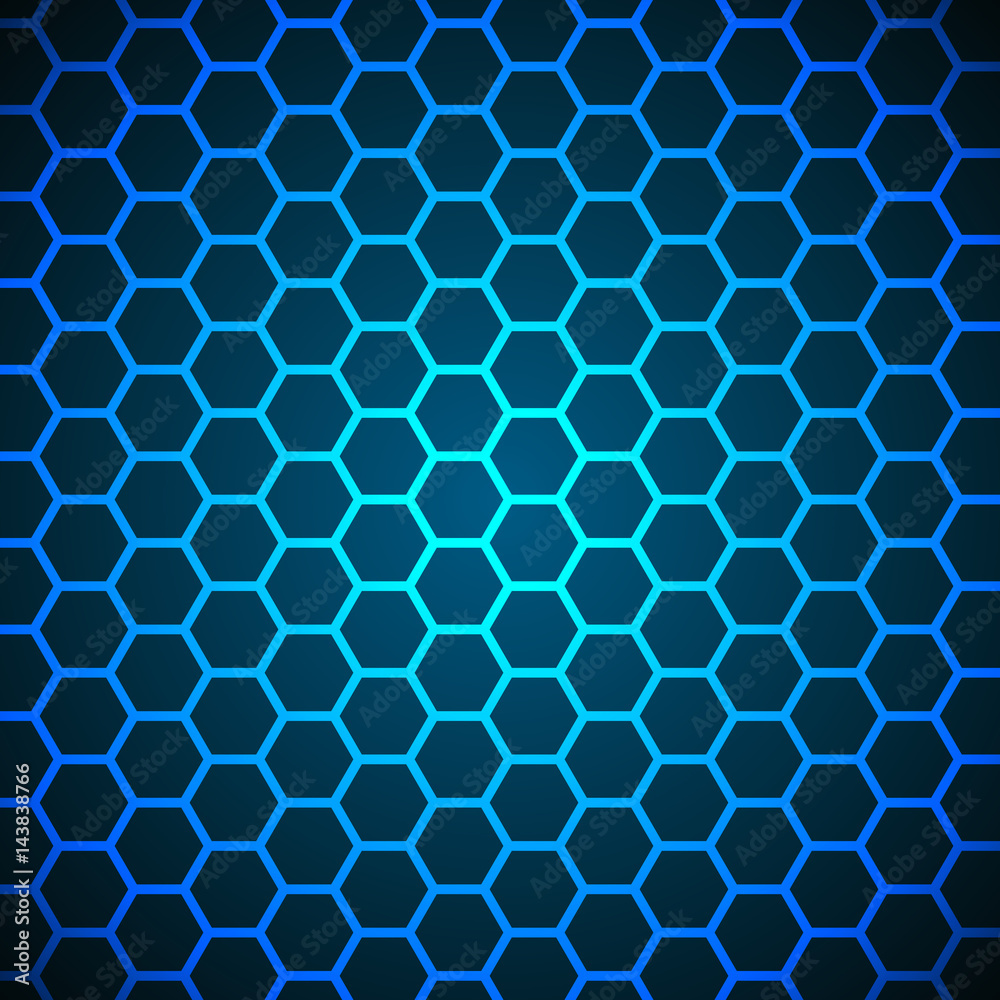 Hexagons technological background abstract science design vector illustration