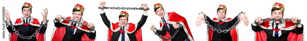 Concept of king businessman with crown Concept of king businessman with crown