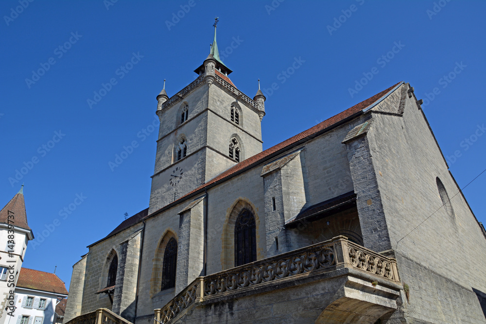 Fototapeta premium Estavayer-le-Lac, Kirche Saint-Laurent