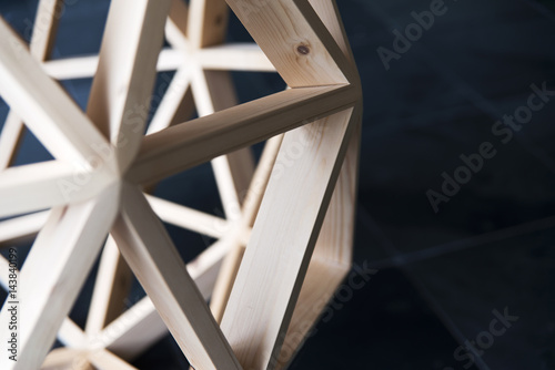 Wooden Polygon structure Background