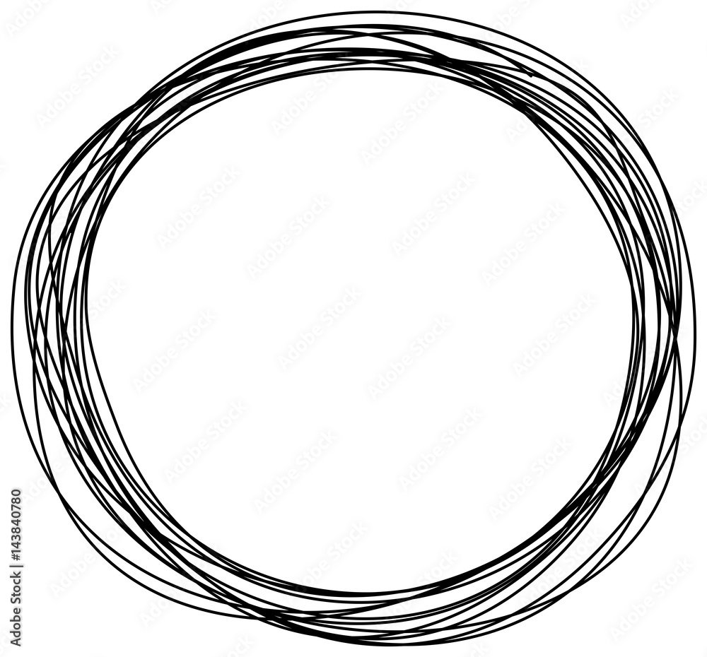 Abstract hand drawn scribble doodle circle Abstract hand drawn scribble doodle circle