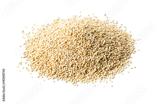 Heap of raw, uncooked quinoa seed