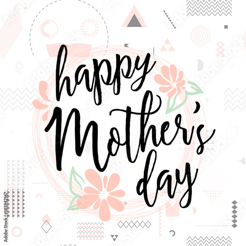 Vector illustration of card for mother day holiday greeting
