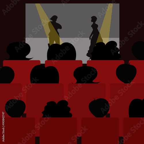 Theatrical performance on the stage