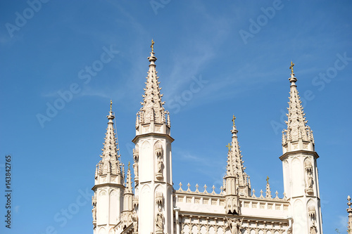 Gothic Chape (l The details) in Alexandria Park in Peterhof, Russia. photo