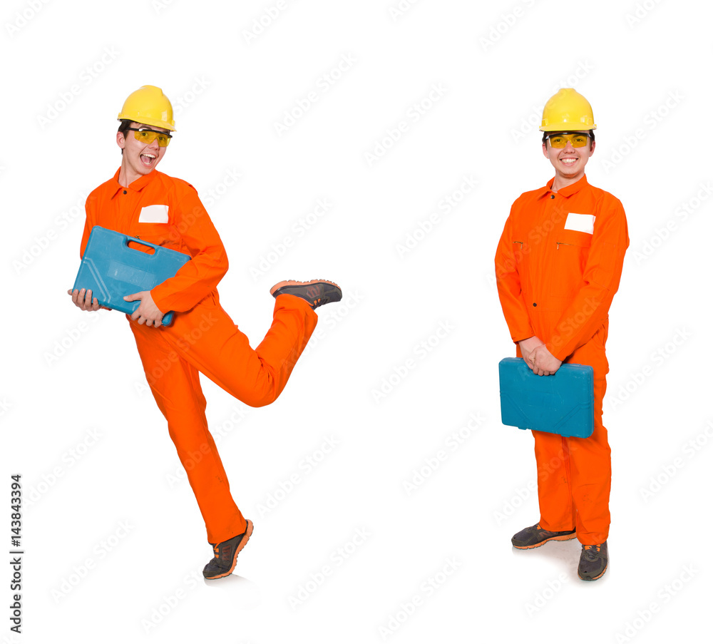 Industrial worker isolated on the white background Industrial worker isolated on the white background