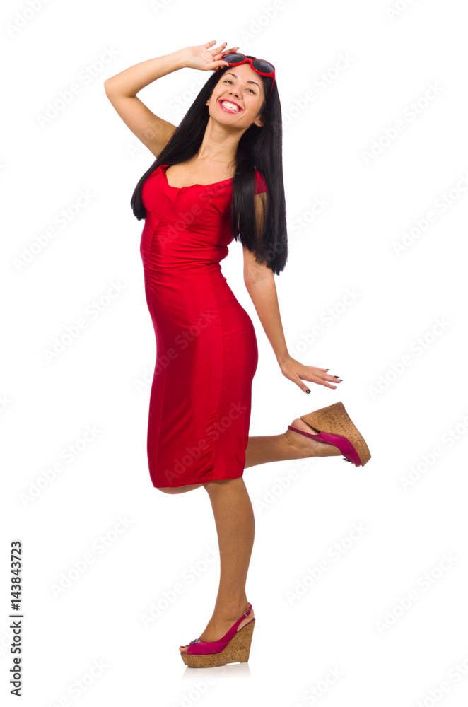Nice woman model isolated on the white background Nice woman model isolated on the white background