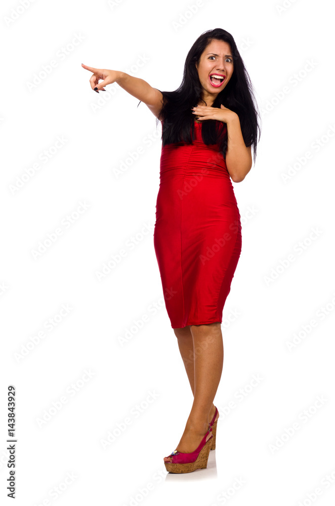 Nice woman model isolated on the white background Nice woman model isolated on the white background