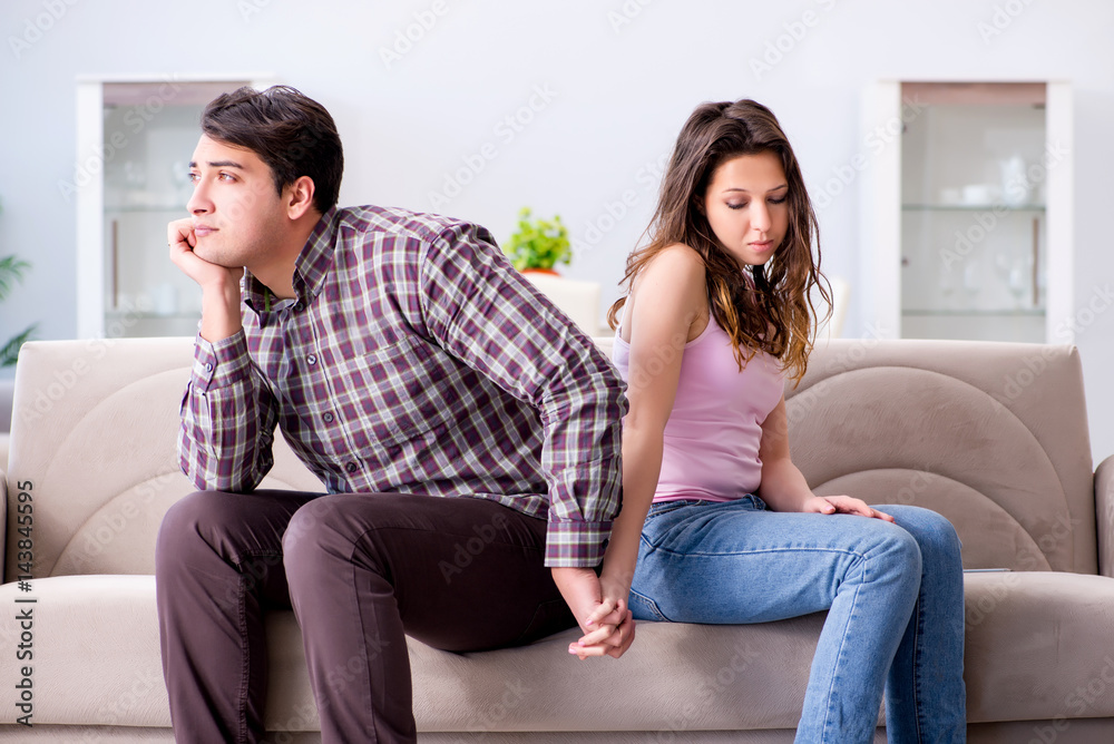Young family in broken relationship concept Young family in broken relationship concept