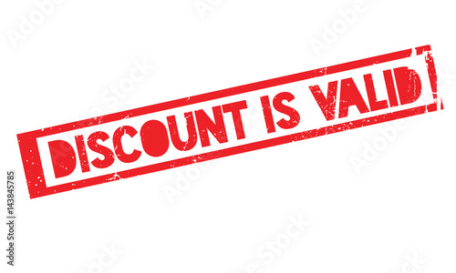 Discount Is Valid rubber stamp. Grunge design with dust scratches. Effects can be easily removed for a clean, crisp look. Color is easily changed.