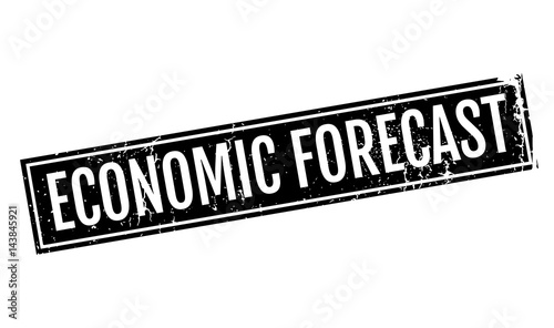 Economic Forecast rubber stamp. Grunge design with dust scratches. Effects can be easily removed for a clean, crisp look. Color is easily changed.