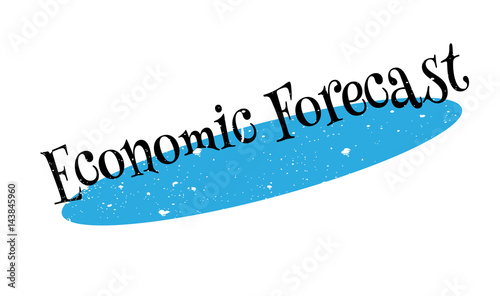 Economic Forecast rubber stamp. Grunge design with dust scratches. Effects can be easily removed for a clean, crisp look. Color is easily changed.