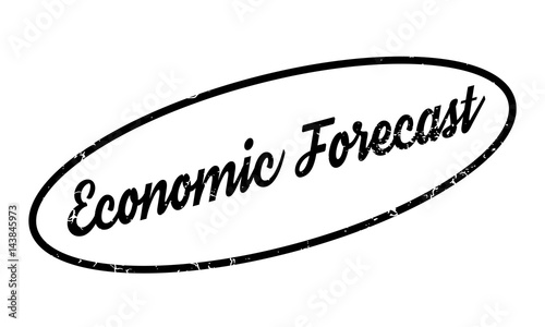 Economic Forecast rubber stamp. Grunge design with dust scratches. Effects can be easily removed for a clean, crisp look. Color is easily changed.