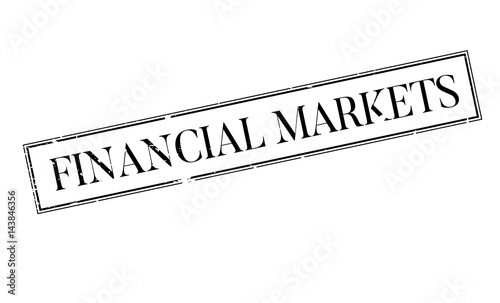 Financial Markets rubber stamp. Grunge design with dust scratches. Effects can be easily removed for a clean, crisp look. Color is easily changed.