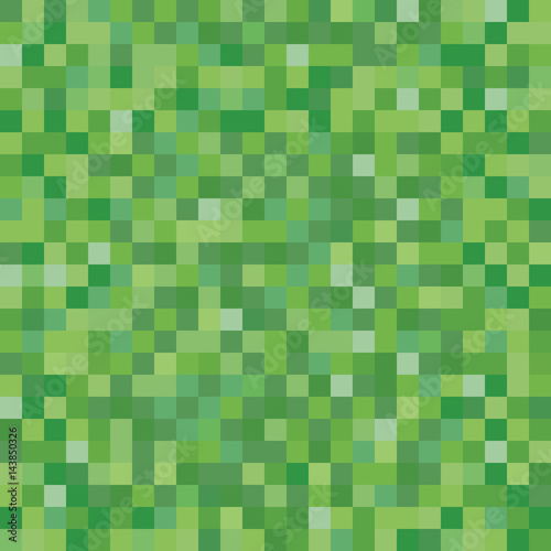 Seamless pixelated grass texture mapping background for various digital applications