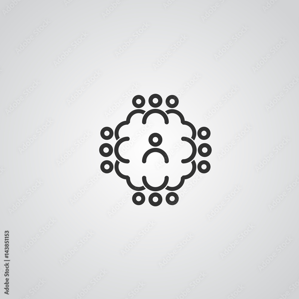 People Icons Line work group Team Vector