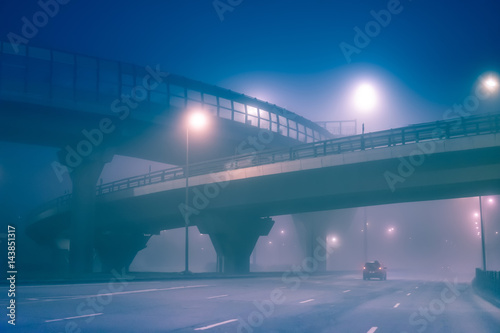 High-speed road with one ca...