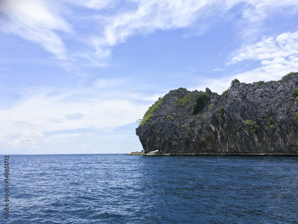 nice shape rock island on andaman sea