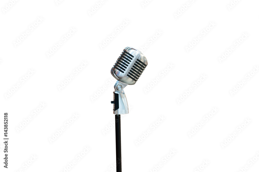 Fototapeta premium vintage microphone isolated