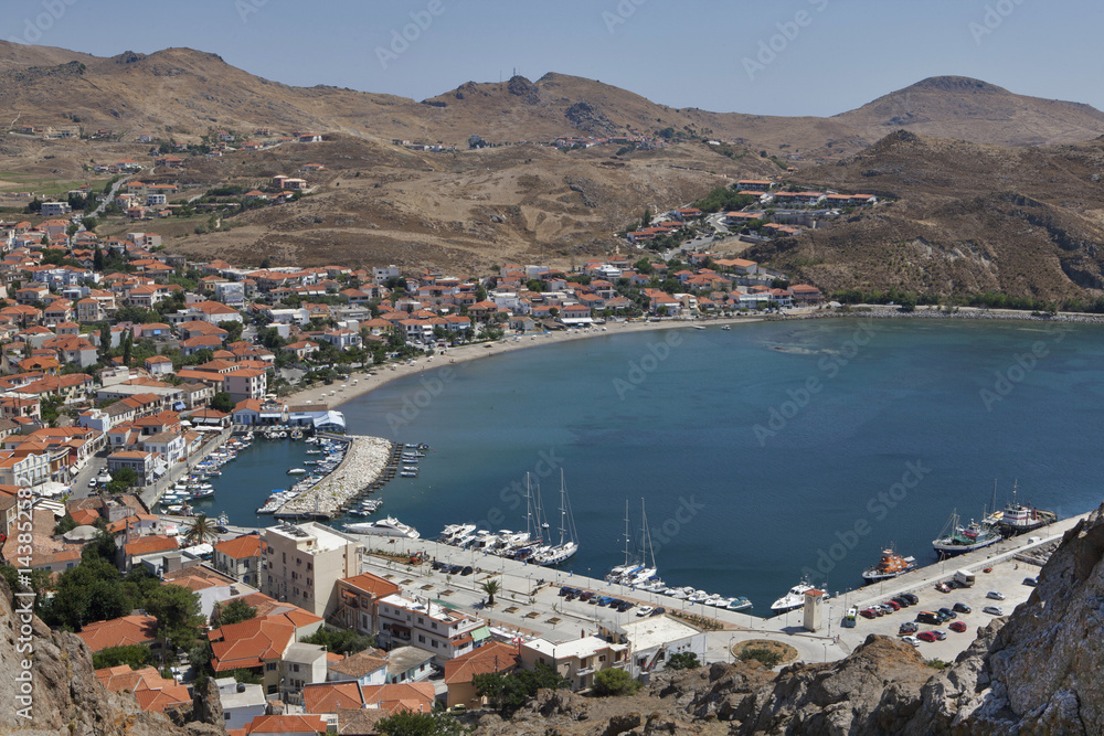 Old port view, Myrina, Lemnos island, Greece