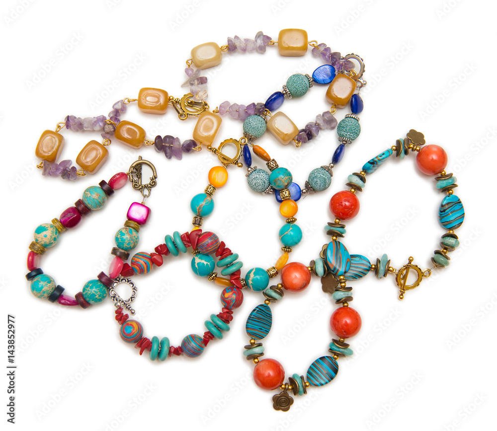 Elegant jewellery isolated on the whtie background Elegant jewellery isolated on the whtie background