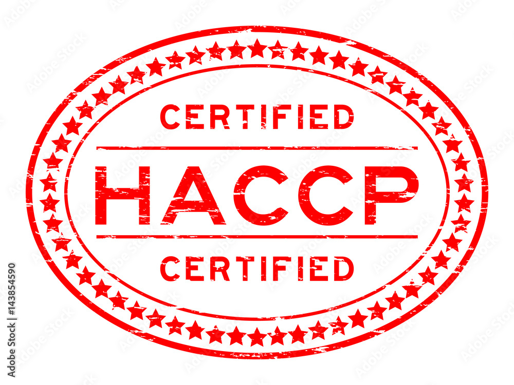 Grunge red HACCP (Hazard analysis and critical control points) oval rubber seal stamp Grunge red HACCP (Hazard analysis and critical control points) oval rubber seal stamp