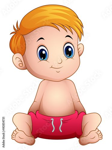 Cute little boy sitting