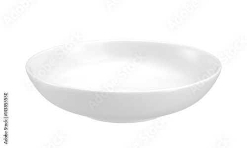 white bowl isolated on white background, 3D rendering