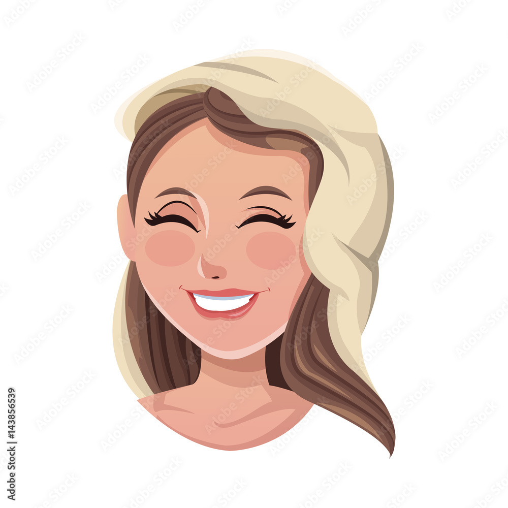 woman cartoon icon over white background. colorful design. vector illustration