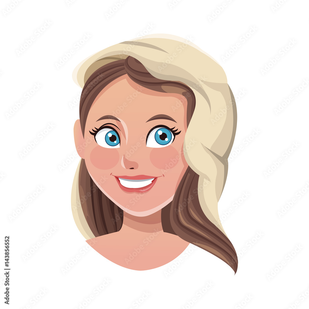 woman cartoon icon over white background. colorful design. vector illustration woman cartoon icon over white background. colorful design. vector illustration