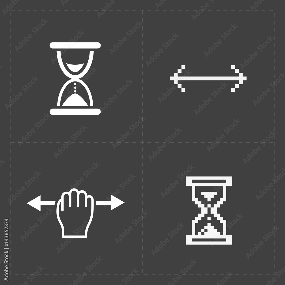 Pixel cursors icons on black.Vector Illustration. Pixel cursors icons on black.Vector Illustration.