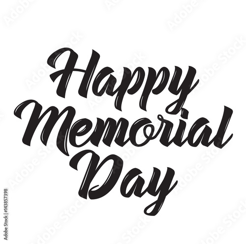 happy memorial day, text design. Vector calligraphy. Typography poster.