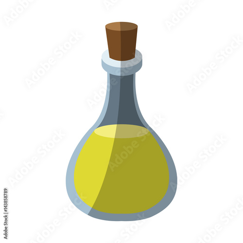 olive oil bottle icon over white background. colorful design. vector illustration