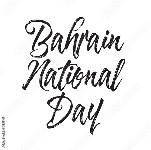 bahrain national day, text design. Vector calligraphy. Typography poster.