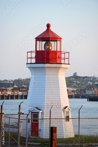 Saint John Coast Guard Base Lighthouse in Saint John Harbour, Saint John, New Brunswick, Canada. photo