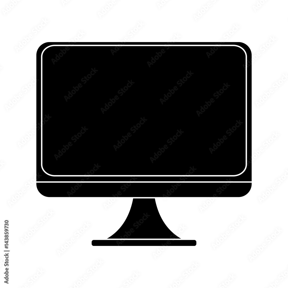 monitor computer icon over white background. vector illustration monitor computer icon over white background. vector illustration