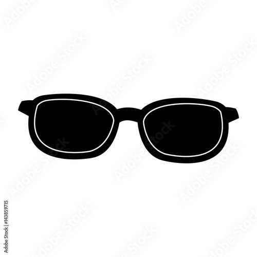 glasses icon over white background. vector illustration