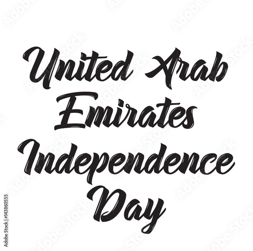 united arab emirates independence day, text design. Vector calligraphy. Typography poster.