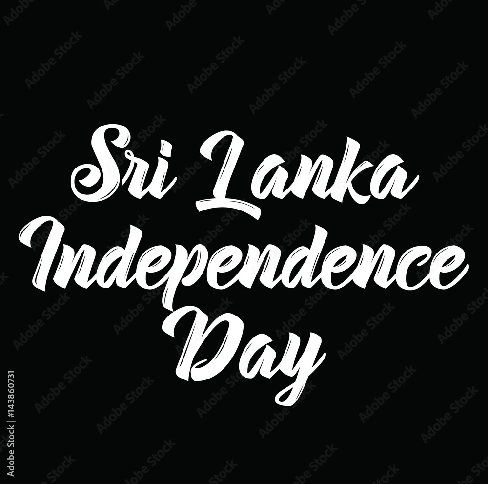 sri lanka independence day, text design. Vector calligraphy. Typography poster. Stock Vector