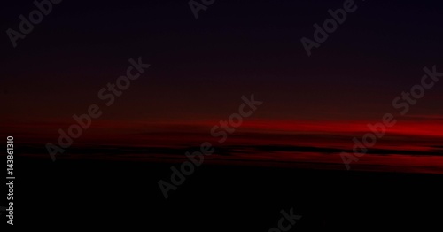 black sky and red sunset 