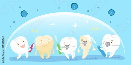 tooth with clean concept