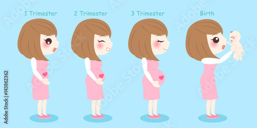 cartoon pregnant woman