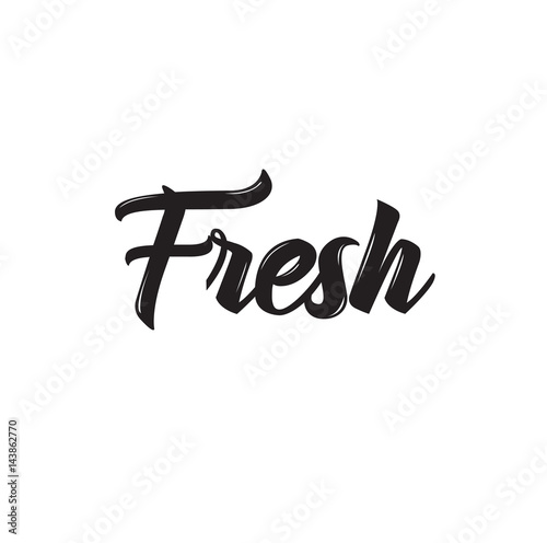 fresh, text design. Vector calligraphy. Typography poster. photo